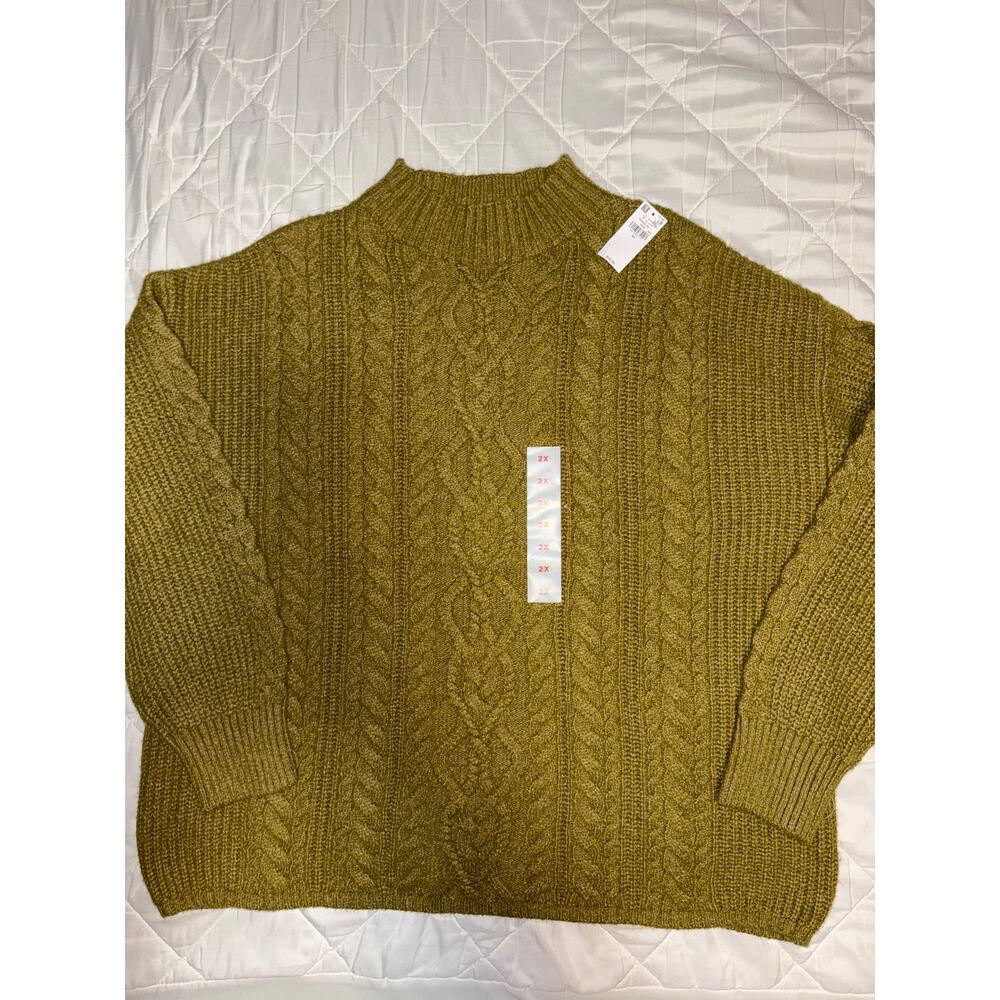 NWT Old navy plus size green chartreuse sweater women’s 2x